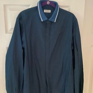 Tomorrowland Mens long sleeve cotton with knit collar